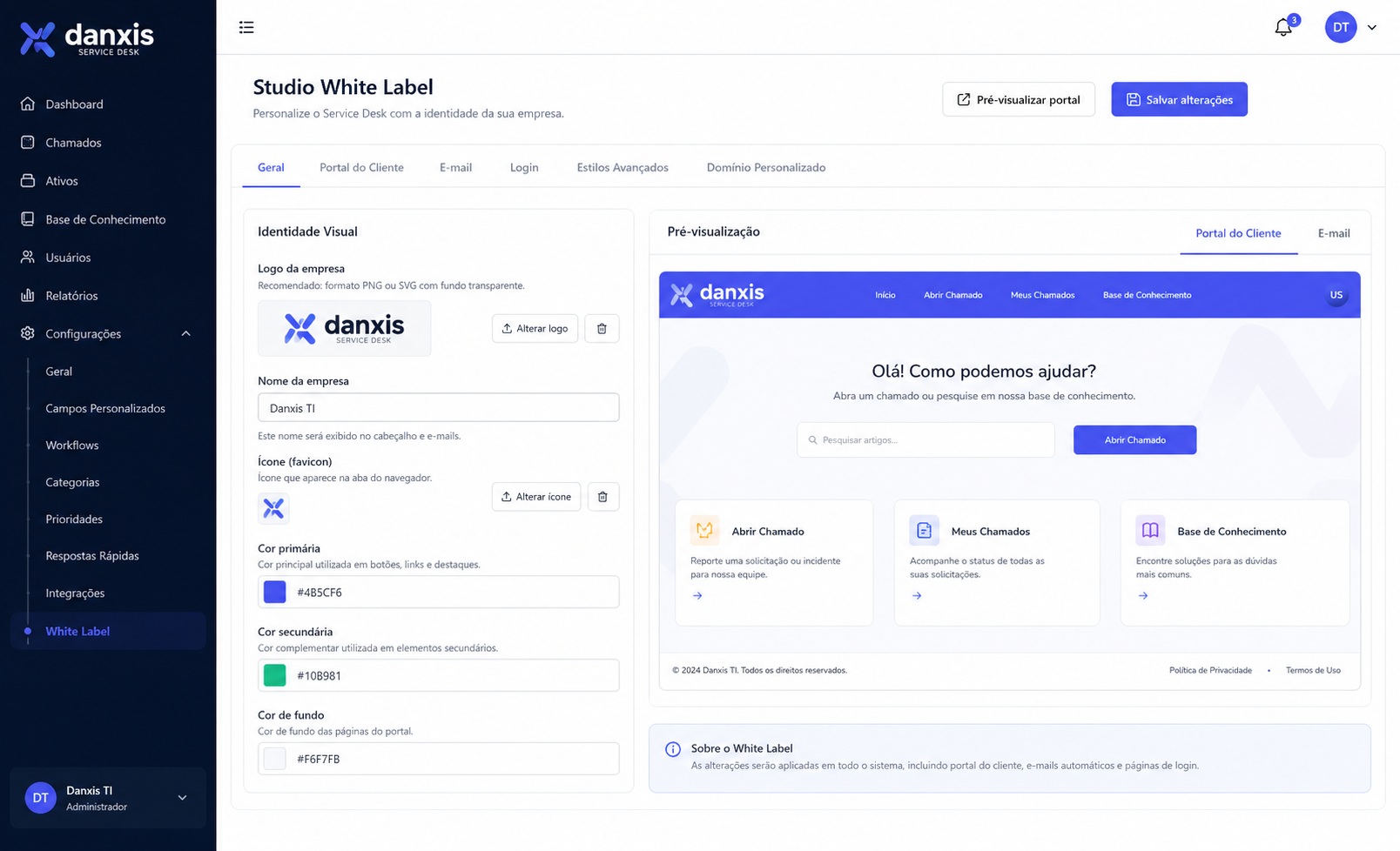 Danxis Service Desk 100% White Label